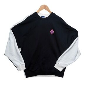 Marcelo Burlon County Of Milan Colorblock Cross Logo Sweatshirt Size M NWOT